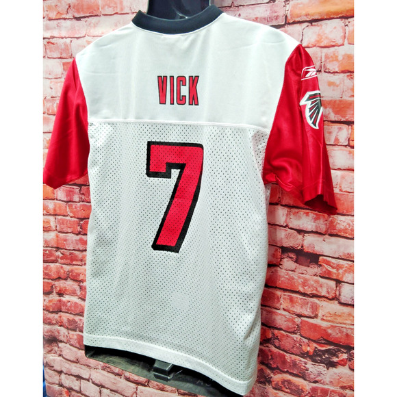Atlanta Falcons Michael Vick #7 Jersey Youth L White Reebok NFL Football Sports - Picture 6 of 9